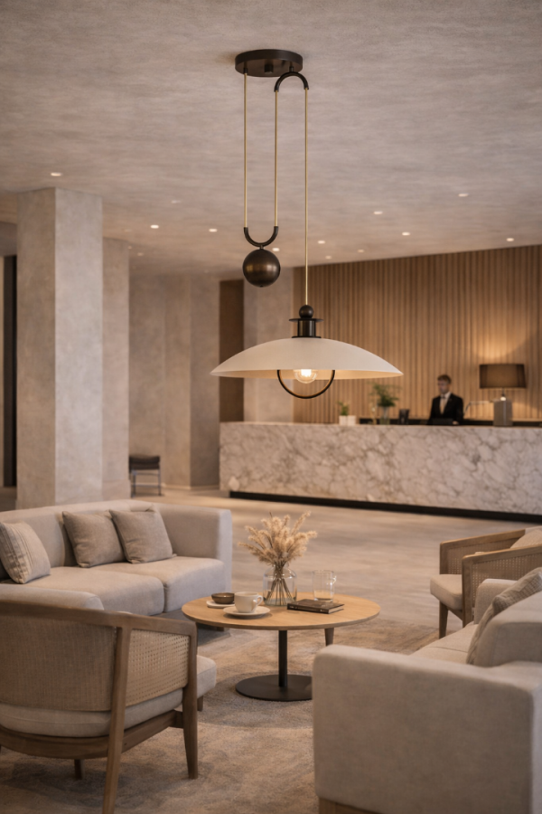 Atelier Libra Denge Ağırlıklı Sarkıt Avize – Metal Gövdeli, Mimari Tasarım