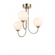 Avz-pe02 E27x3 Duylu Eskitme Kaplama Metal Glop Camlı Avize