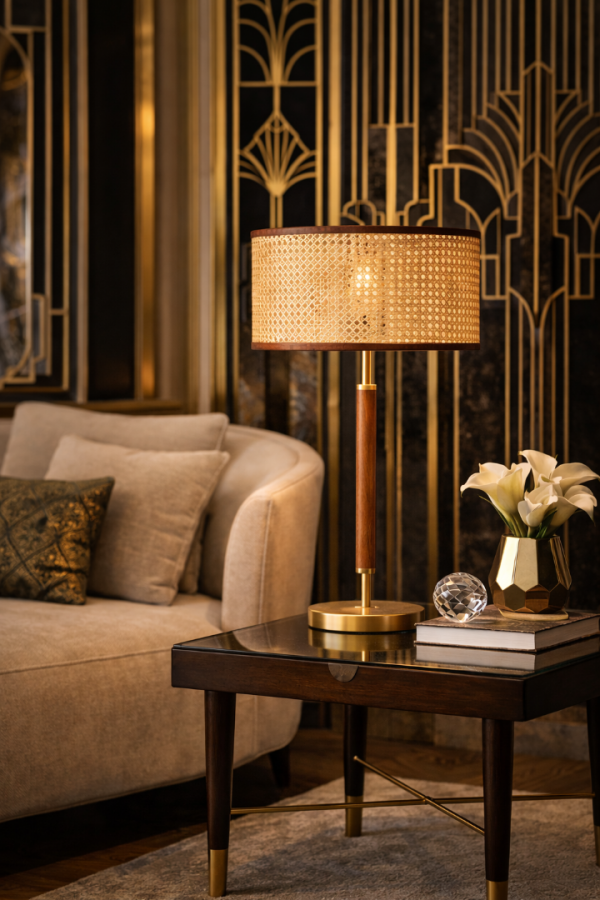 Aueren Rattan Abajur – Doğal Hasır Şapkalı, Modern & Lüks Masa Lambası Aueren Rattan Abajur – Doğal Hasır Şapkalı, Modern & Lüks Masa Lambası