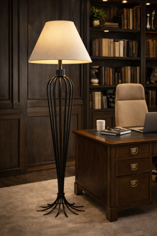 ATELIER N°7 – Heykelsi Tasarım Lambader | Özel Metal Gövde, Salon ve Lobi Aydınlatması ATELIER N°7 – Heykelsi Tasarım Lambader | Özel Metal Gövde, Salon ve Lobi Aydınlatması