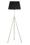 Noa Eskitme Tripod Boyu Ayarlanabilir Metal Lambader - Gold Şeritli Organze Siyah Noa Eskitme Tripod Boyu Ayarlanabilir Metal Lambader - Gold Şeritli Organze Siyah