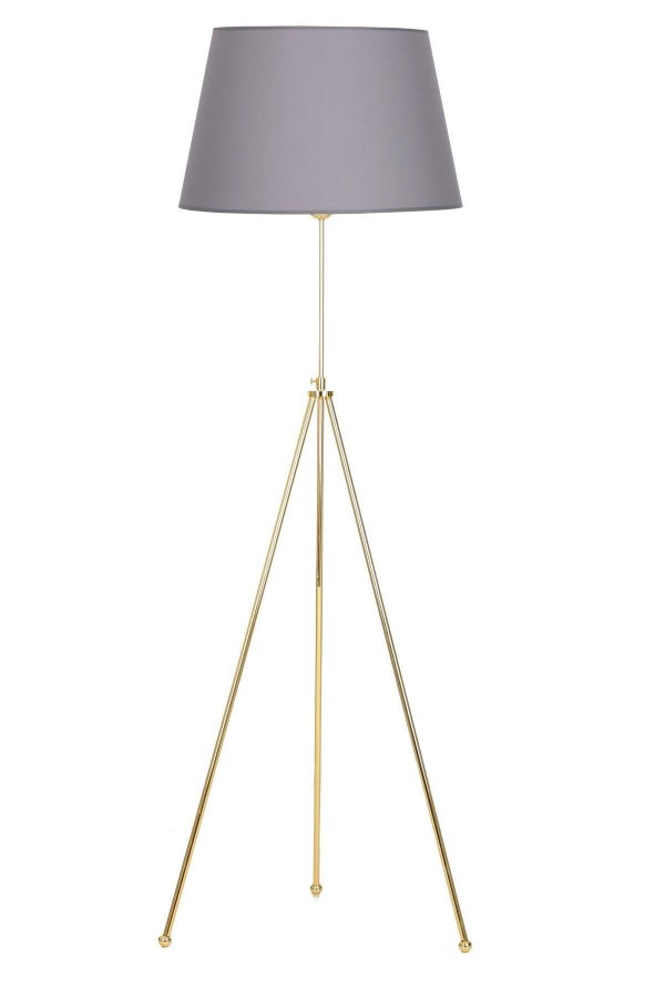 Noa Gold Kaplama Tripod Boyu Ayarlanabilir Metal Lambader - Gri Noa Gold Kaplama Tripod Boyu Ayarlanabilir Metal Lambader - Gri