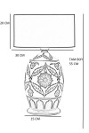 Handmade Ceramic Botanical Özel Tasarım Abajur - Krem Dalgalı Handmade Ceramic Botanical Özel Tasarım Abajur - Krem Dalgalı