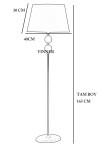 Delhi Siyah Çift Küre Kristal Taşlı Metal Lambader - Sarı Kırçıl Delhi Siyah Çift Küre Kristal Taşlı Metal Lambader - Sarı Kırçıl