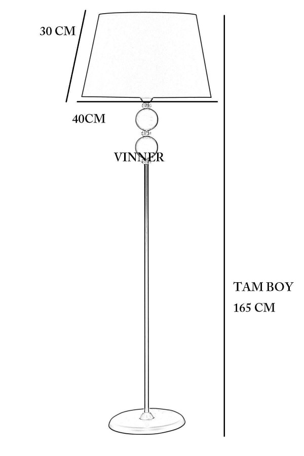 Delhi Siyah Çift Küre Kristal Taşlı Metal Lambader - Sarı Kırçıl Delhi Siyah Çift Küre Kristal Taşlı Metal Lambader - Sarı Kırçıl