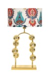 Cabil Gold Kaplama Özel Tasarım Paslanmaz Metal Abajur - Lale Desenli Cabil Gold Kaplama Özel Tasarım Paslanmaz Metal Abajur - Lale Desenli