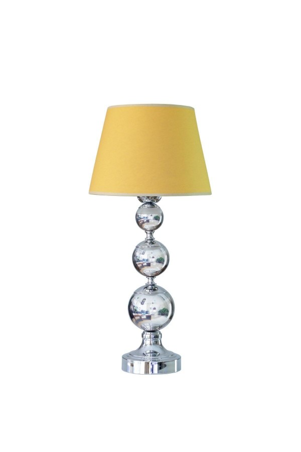 Silver Kaplama 3'lü Küre Abajur - Hardal Silver Kaplama 3'lü Küre Abajur - Hardal