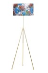 Noa Gold Kaplama Tripod Boyu Ayarlanabilir Metal Lambader - Flowers Desenli Noa Gold Kaplama Tripod Boyu Ayarlanabilir Metal Lambader - Flowers Desenli