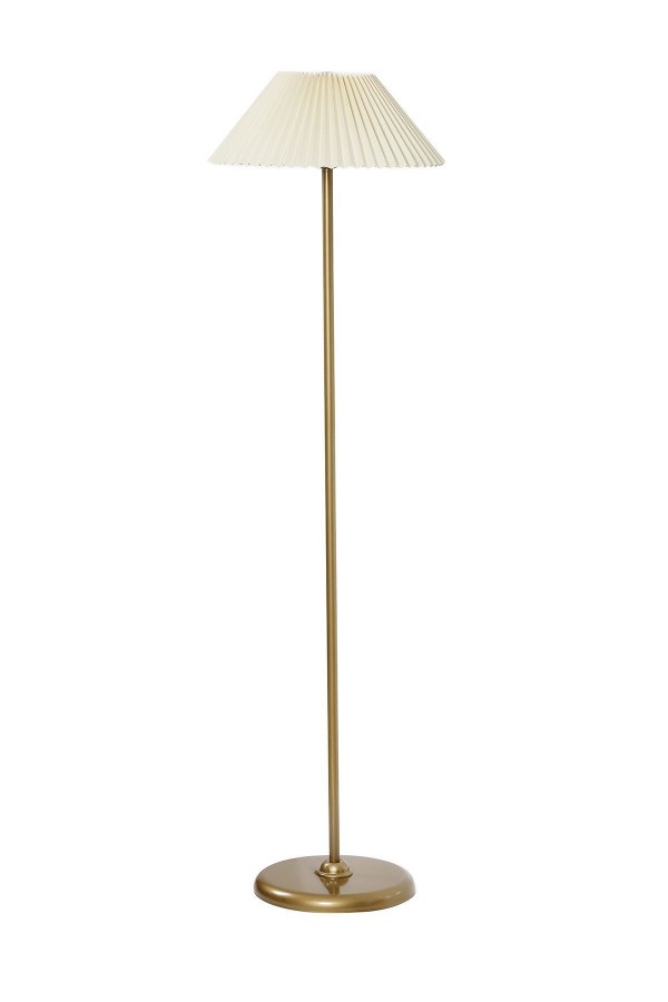 Noa Conic Eskime Mat Gold Metal Lambader - Krem Kırma