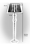Siyah Kaplama Helezon Kristal Metal Tek Ayaklı Lambader Silindir Başlık Rengi Siyah Dama Siyah Kaplama Helezon Kristal Metal Tek Ayaklı Lambader Silindir Başlık Rengi Siyah Dama