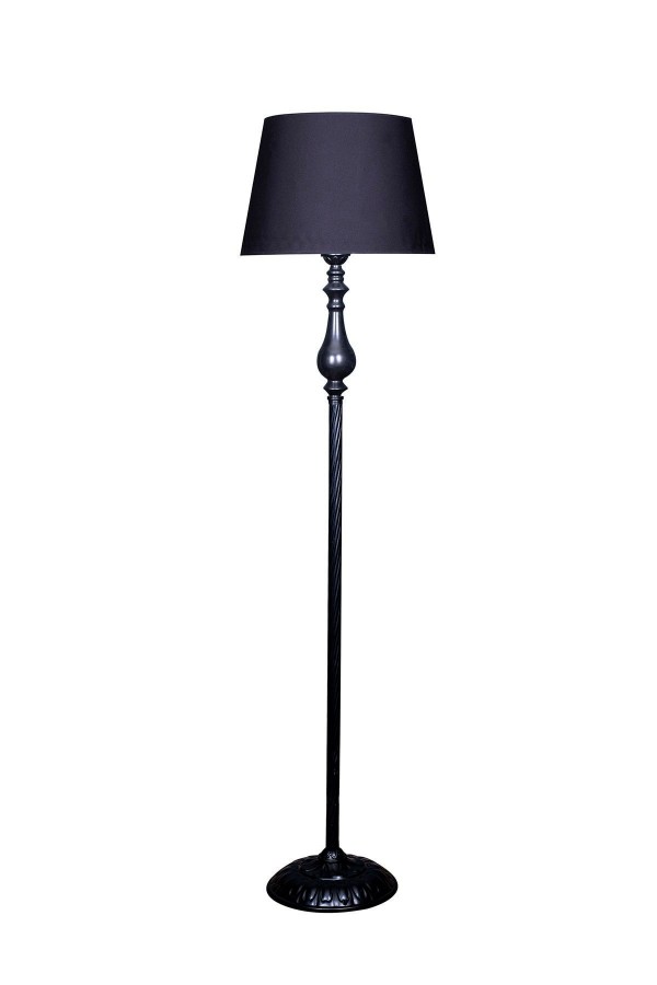 Siyah Kaplama Burgulu Paslanmaz Metal Modern Lambader - Siyah Siyah Kaplama Burgulu Paslanmaz Metal Modern Lambader - Siyah