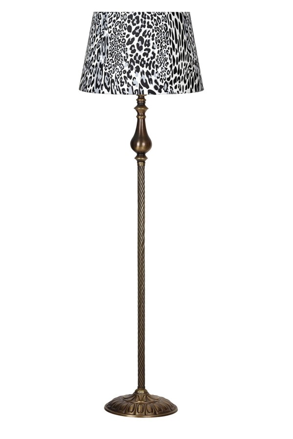 Antony Eskitme Burgulu Metal Lambader - Leopar Desenli