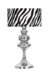 Balance Krom Kaplama Özel Tasarım Metal Abajur - Zebra Desenli Balance Krom Kaplama Özel Tasarım Metal Abajur - Zebra Desenli