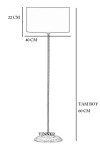 Conic Beyaz Tek Ayaklı Metal Burgulu Lambader - Çvş Desenli Conic Beyaz Tek Ayaklı Metal Burgulu Lambader - Çvş Desenli