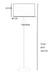 Siyah Beyaz Ekose Desenli Munch Krom Kaplama Metal Burgulu Tek Ayaklı Lambader Siyah Beyaz Ekose Desenli Munch Krom Kaplama Metal Burgulu Tek Ayaklı Lambader