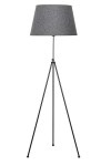 Noa Siyah Kaplama Tripod Boyu Ayarlanabilir Metal Lambader - Hasır Gri Noa Siyah Kaplama Tripod Boyu Ayarlanabilir Metal Lambader - Hasır Gri