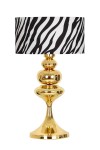 Balance Gold Kaplama Metal Özel Tasarım Abajur - Zebra Desenli Balance Gold Kaplama Metal Özel Tasarım Abajur - Zebra Desenli
