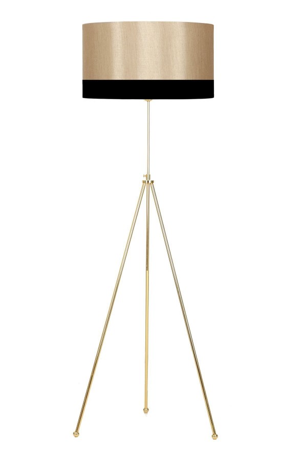 Noa Gold Kaplama Tripod Boyu Ayarlanabilir Metal Lambader Mataro Siyah Noa Gold Kaplama Tripod Boyu Ayarlanabilir Metal Lambader Mataro Siyah
