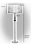 Krom Kaplama Üçlü Küre Düz Tekli Metal Ayak Lambader Gold Detaylı Başlık Rengi Hasir Krem Krom Kaplama Üçlü Küre Düz Tekli Metal Ayak Lambader Gold Detaylı Başlık Rengi Hasir Krem