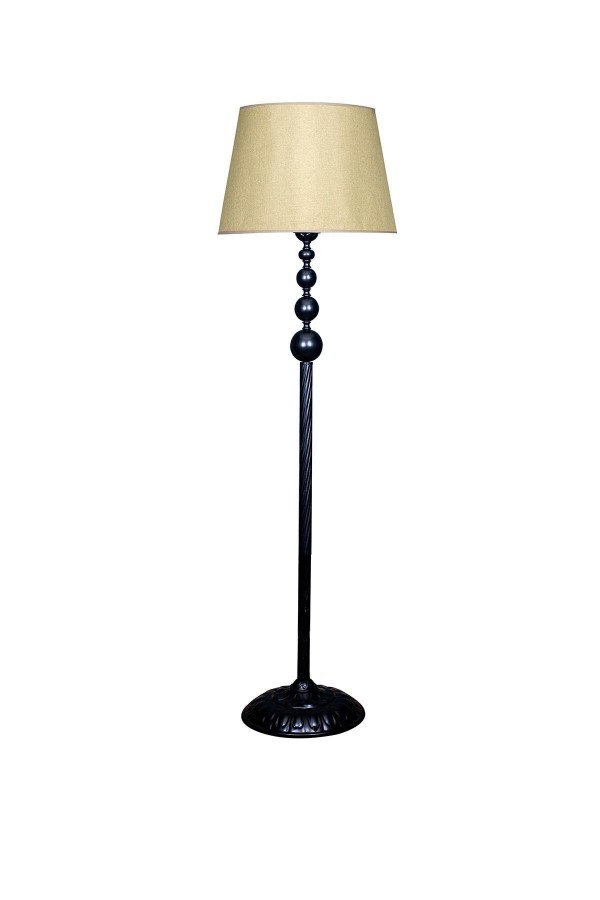 Siyah Kaplama Üçlü Küre Paslanmaz Metal Modern Lambader - Yeşil Siyah Kaplama Üçlü Küre Paslanmaz Metal Modern Lambader - Yeşil
