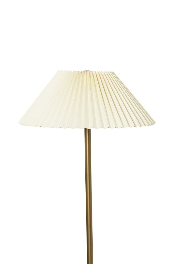 Noa Conic Eskime Mat Gold Metal Lambader - Krem Kırma