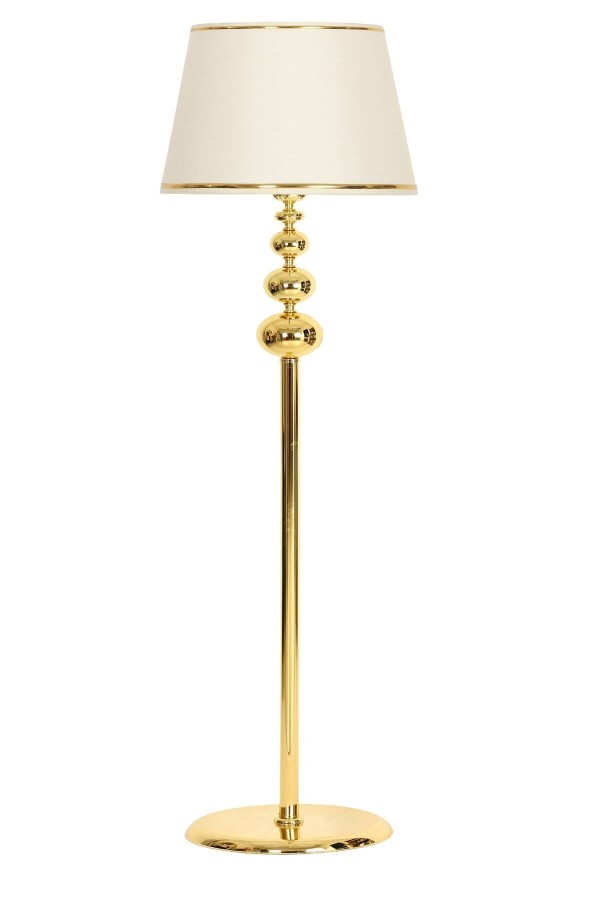 Vega Gold Kaplama Üçlü Küre Metal Lambader - Gold Şeritli S Krem Vega Gold Kaplama Üçlü Küre Metal Lambader - Gold Şeritli S Krem