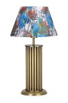 Odeon Eskitme Kaplama Retro Özel Tasarım Metal Çubuk Abajur - Flowers Desenli Odeon Eskitme Kaplama Retro Özel Tasarım Metal Çubuk Abajur - Flowers Desenli
