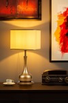 Noa Caen Eskitme Mat Gold Modern Metal Abajur - Gold Şeritli Krem Noa Caen Eskitme Mat Gold Modern Metal Abajur - Gold Şeritli Krem