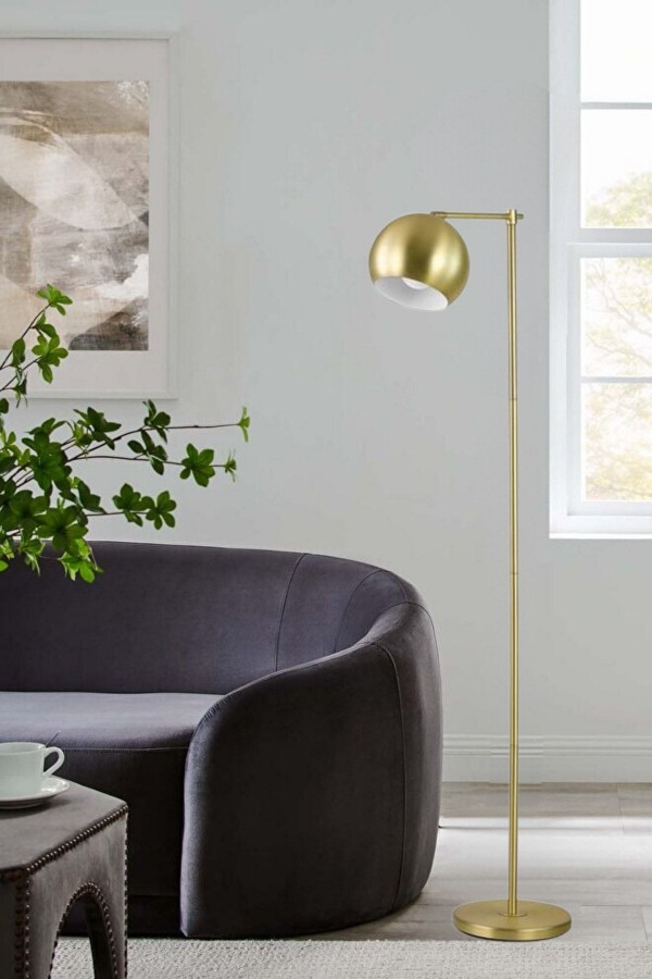 LMD-FR09 Brass Eskitme Mat Gold Kaplama Metal Lambader LMD-FR09 Brass Eskitme Mat Gold Kaplama Metal Lambader