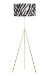 Noa Gold Kaplama Tripod Boyu Ayarlanabilir Metal Lambader - Zebra Desenli Noa Gold Kaplama Tripod Boyu Ayarlanabilir Metal Lambader - Zebra Desenli