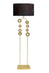 Cabil Gold Kaplama Metal Lambader - Kimya Desenli