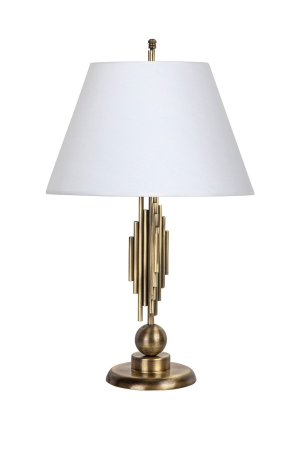 Marche Mka-01 Eskitme Mat Gold Metal Abajur - Beyaz Marche Mka-01 Eskitme Mat Gold Metal Abajur - Beyaz