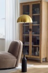Siena Siyah Ahşap Ayaklı Eskitme Mat Gold Metal Detaylı Lambader Siena Siyah Ahşap Ayaklı Eskitme Mat Gold Metal Detaylı Lambader