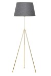Noa Gold Kaplama Tripod Boyu Ayarlanabilir Metal Lambader - Hasır Gri Noa Gold Kaplama Tripod Boyu Ayarlanabilir Metal Lambader - Hasır Gri