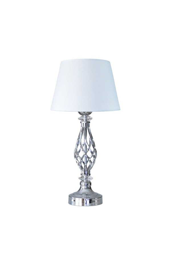 Silver Kaplama Helezon Abajur - Buz Mavisi Silver Kaplama Helezon Abajur - Buz Mavisi