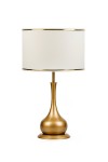 Noa Caen Eskitme Mat Gold Modern Metal Abajur - Gold Şeritli Krem Noa Caen Eskitme Mat Gold Modern Metal Abajur - Gold Şeritli Krem