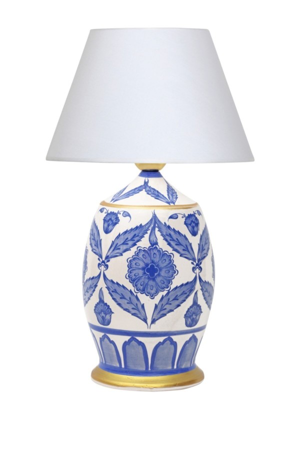 Handmade Ceramic Botanical Özel Tasarım Abajur - Beyaz Handmade Ceramic Botanical Özel Tasarım Abajur - Beyaz