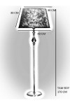 Krom Kaplama Solid Düz Tek Ayak Metal Lambader Konik Gri Kırçıl Başlık Krom Kaplama Solid Düz Tek Ayak Metal Lambader Konik Gri Kırçıl Başlık