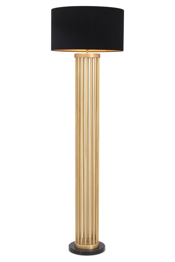 LMD-FR07 Condo Eskitme Mat Gold Kaplama Metal Lambader - Siyah LMD-FR07 Condo Eskitme Mat Gold Kaplama Metal Lambader - Siyah