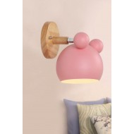 Pollys Pembe Genç Odası Ahşap Detaylı Aplik Pollys Pembe Genç Odası Ahşap Detaylı Aplik