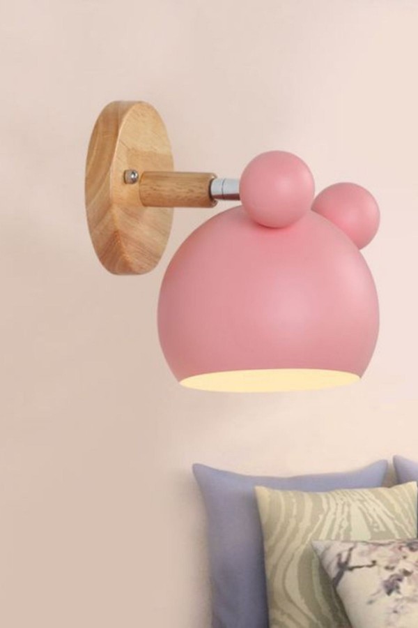 Pollys Pembe Genç Odası Ahşap Detaylı Aplik