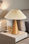 Troy Naturel Ahşap Abajur - Krem Kırma Troy Naturel Ahşap Abajur - Krem Kırma