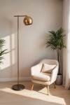 Neo Brass Eskitme Mat Gold Kaplama Metal Lambader