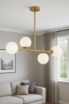 Gala Lux – 4’lü Eskitme Camlı Sarkıt Avize