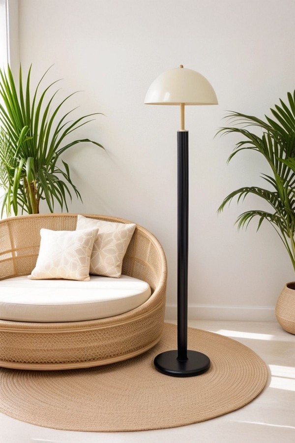 Alba Modern Retro Lambader – Siyah Fitilli Gövde, Krem Bombeli Başlık, Ayaklı Aydınlatma Alba Modern Retro Lambader – Siyah Fitilli Gövde, Krem Bombeli Başlık, Ayaklı Aydınlatma