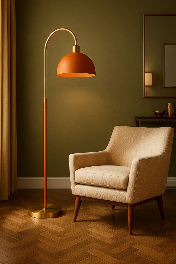 LuxArc Modern Kavisli Metal Lambader – Dekoratif Şık Aydınlatma LuxArc Modern Kavisli Metal Lambader – Dekoratif Şık Aydınlatma