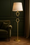 Aurion Eskitme Mat Gold Loop Metal Gövdeli Modern Lambader Aurion Eskitme Mat Gold Loop Metal Gövdeli Modern Lambader