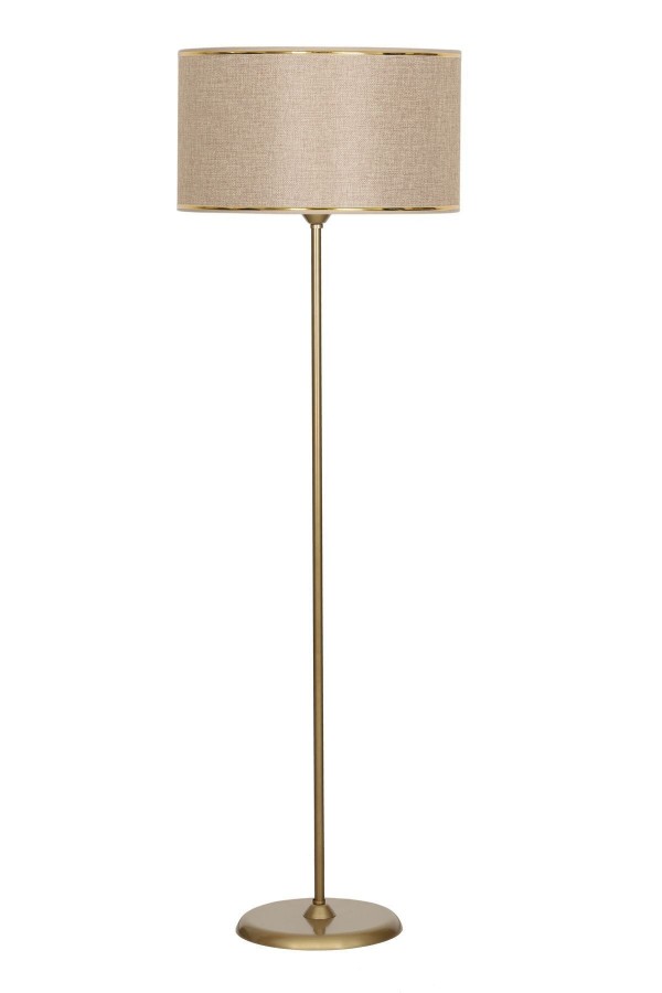 Conic Eskitme Tek Ayaklı Metal Düz Lambader Çuval Bezi Efektli