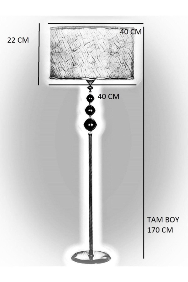 Krom Kaplama Üçlü Küre Düz Tekli Metal Ayak Lambader