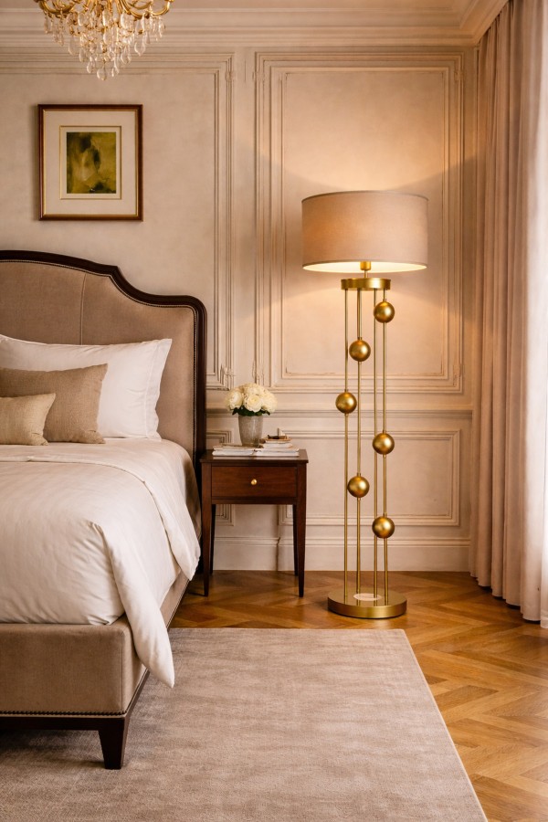 Clichy 6 Top Pirinç Lambader – Entegre LED, Seçkin Yaşam Alanları İçin Premium Tasarım